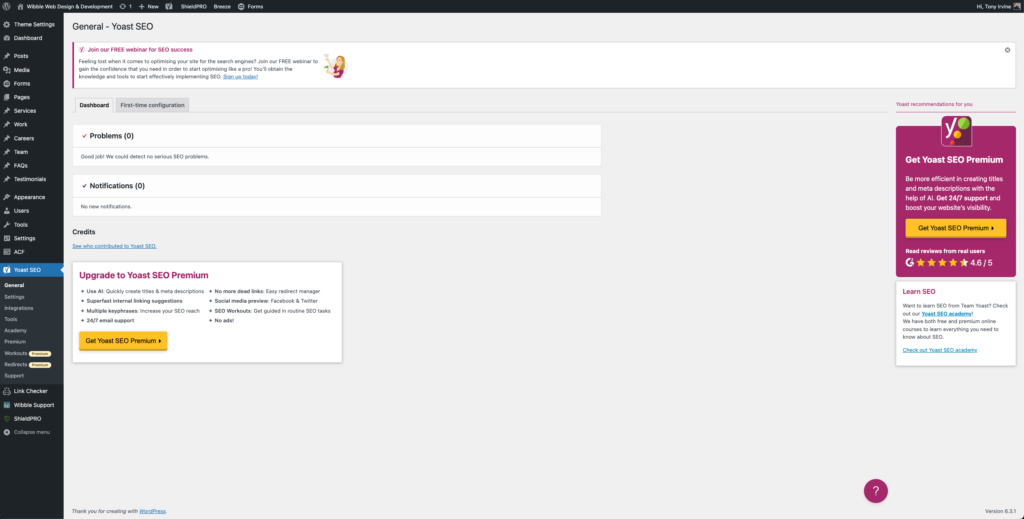 Image showing the Yoast SEO Panel screen