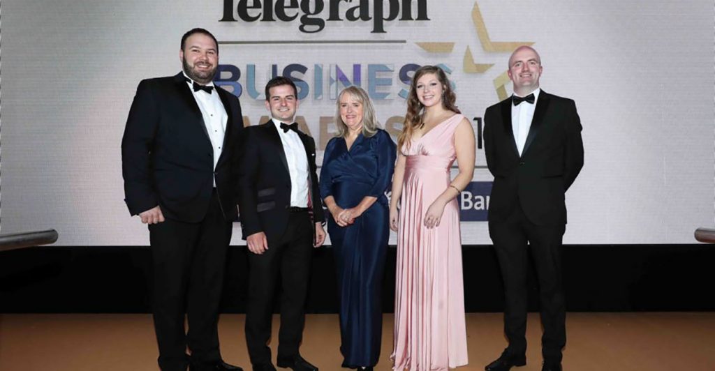 Paudie Fearon from Wibble Web Design at the Belfast Telegraph Business Awards 2019