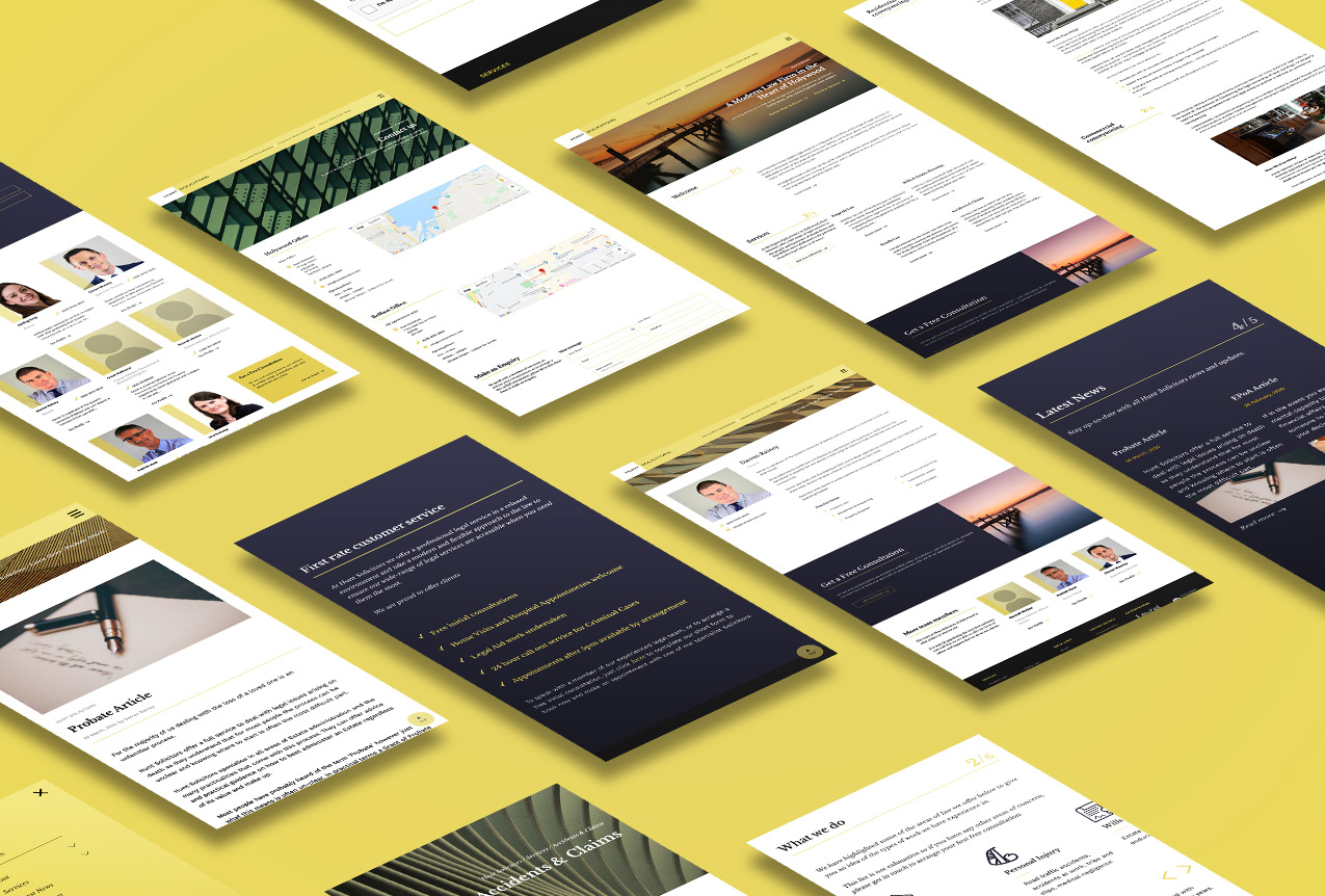 Hunt Solicitors by Wibble Web design and development