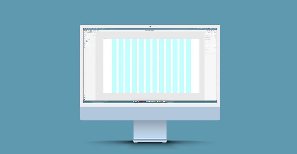 Grid systems displayed on Adobe XD