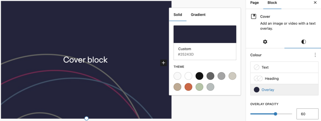 Cover block in WordPress 6.5