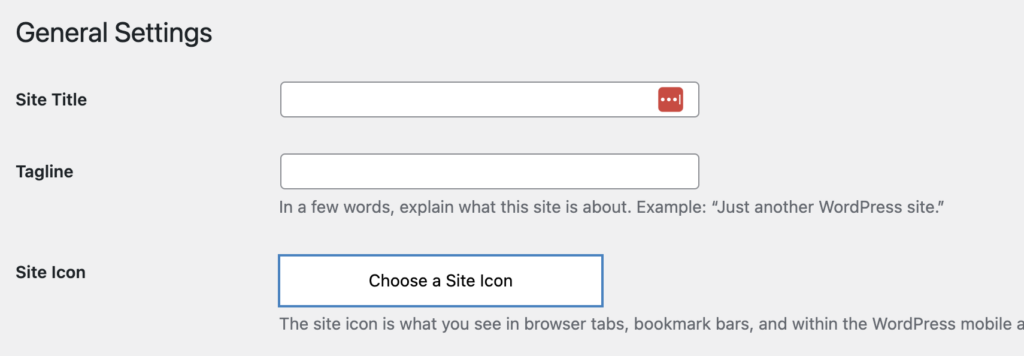 General settings in WordPress 6.5