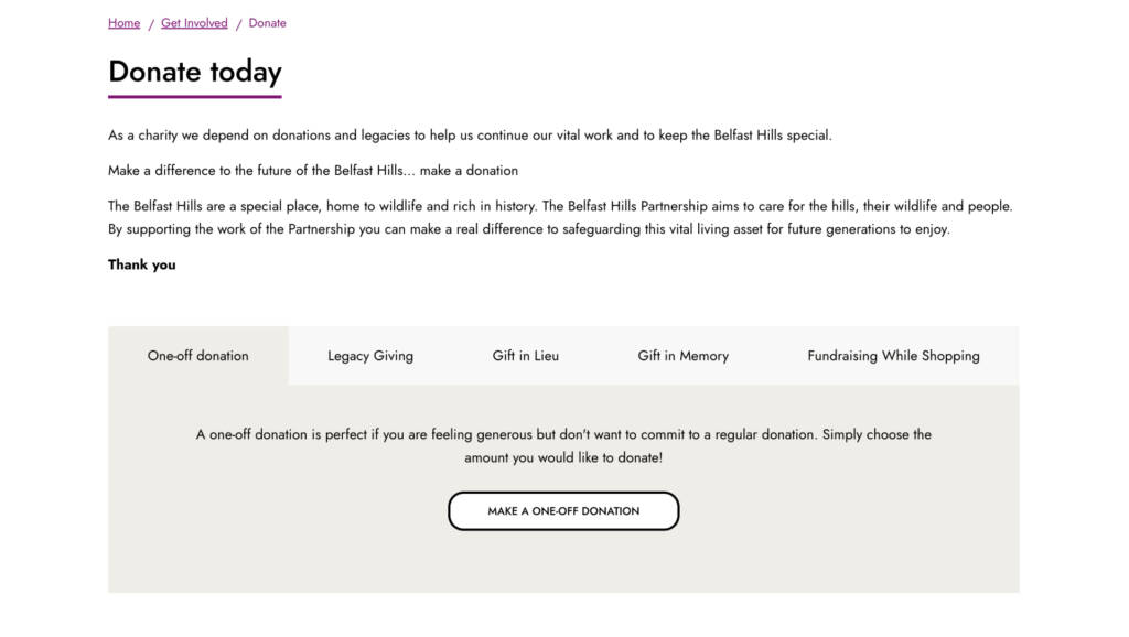 Belfast Hills Dentation Section 