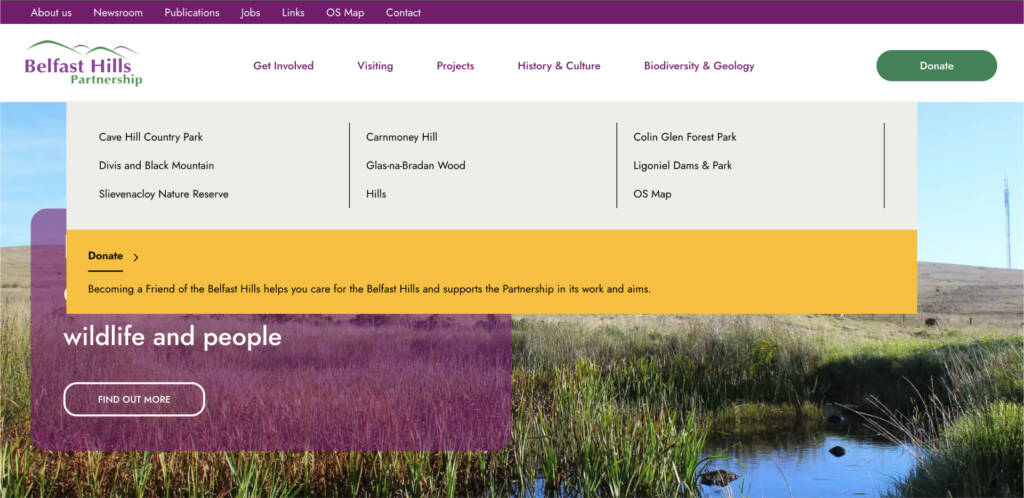 Belfast Hills Hero Menu