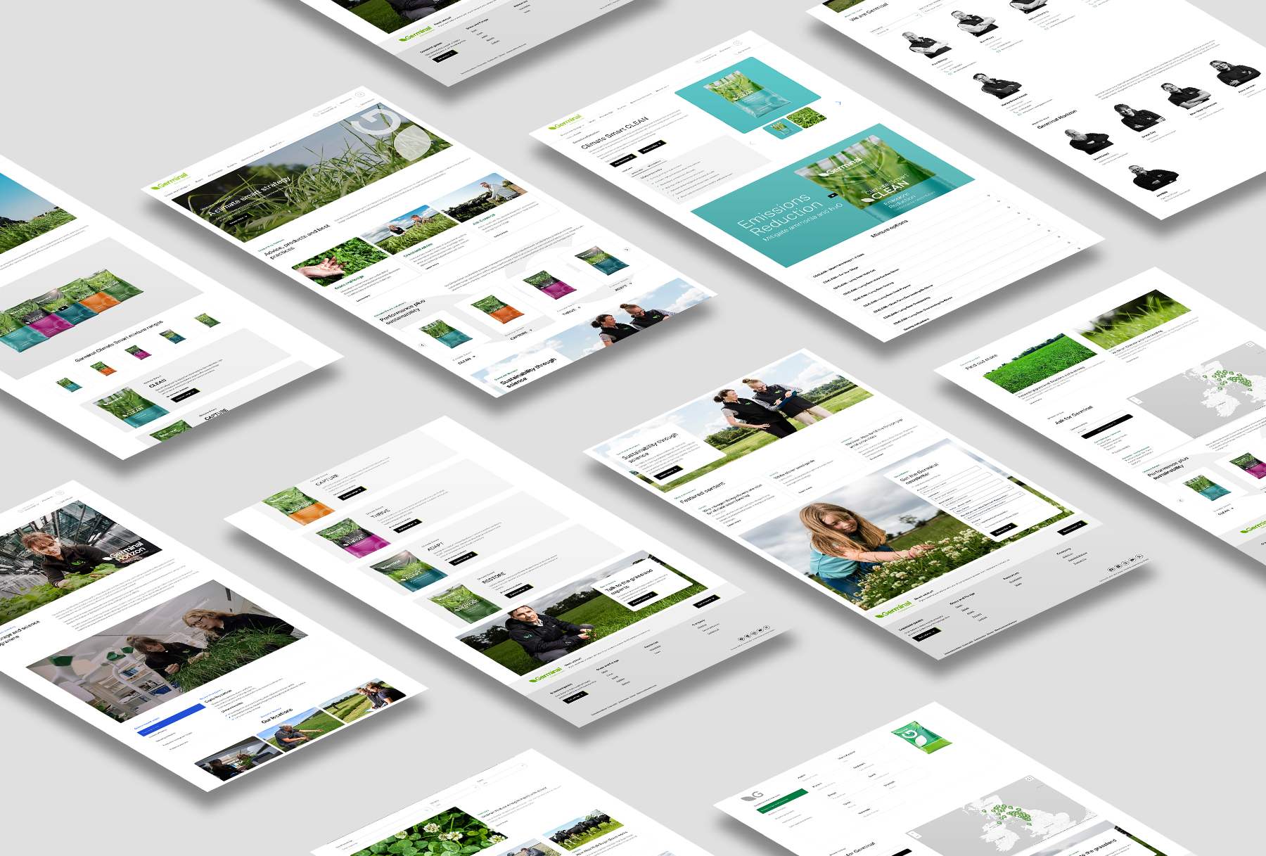 UX Screens of Germinal Website by Wibble Web Design and Web Development